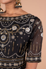 Black Embellished Top Bottom SetDSC07629