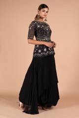 Black Embellished Top Bottom SetDSC07632