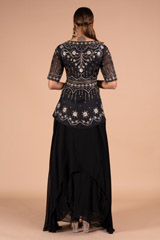 Black Embellished Top Bottom SetDSC07636