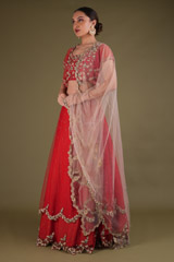 Scalloped Red LehengaDSC03365