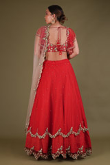 Scalloped Red LehengaDSC03366