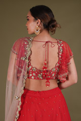 Scalloped Red LehengaDSC03368