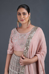 Grey Embroidered LehengaIMG_9258
