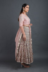 Grey Embroidered LehengaIMG_9267