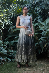 Grey Sequins Corset Gown1356_video