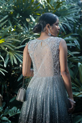 Grey Sequins Corset GownIMG_4511