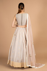 Handwoven Lilac Chanderi LehengaDSC08360