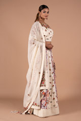 Ivory Chanderi Khali Lehenga SetDSC07925
