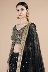 Black And Gold LehengaDSC09949