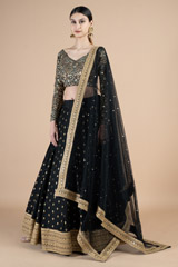 Black And Gold LehengaDSC09950