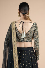 Black And Gold LehengaDSC09955