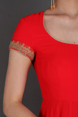 Red Georgette Anarkali SetIMG_0844