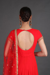 Red Georgette Anarkali SetIMG_0850