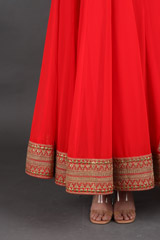 Red Georgette Anarkali SetIMG_0853