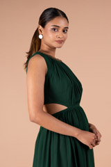 Dark Green Waist Cut GownDSC09688