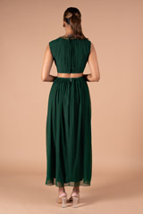 Dark Green Waist Cut GownDSC09698