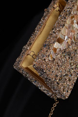 Peach Mother Of Pearl ClutchIMG_1668