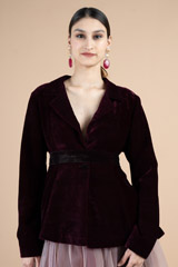 Velvet Peplum Jacket with SkirtDSC09906