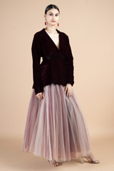 Velvet Peplum Jacket with SkirtDSC09911