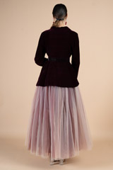 Velvet Peplum Jacket with SkirtDSC09915
