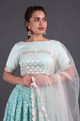 Blue Silk LehengaIMG_2488