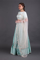 Blue Silk LehengaIMG_2490