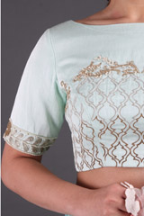 Blue Silk LehengaIMG_2494