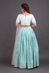 Blue Silk LehengaIMG_2498