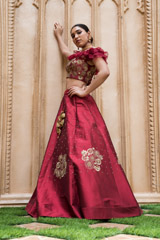 Maroon Embroidered Top Bottom Set_DSC0115-Edit