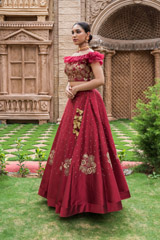 Maroon Embroidered Top Bottom Set_DSC0165-Edit