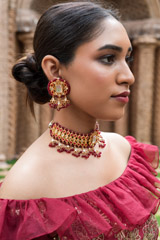 Maroon Embroidered Top Bottom Set_DSC0183-Edit