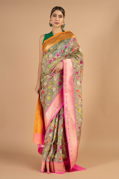 Banarasi Kora Silk Saree