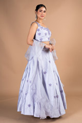 Mauve Chanderi LehengaDSC09660