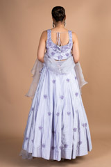 Mauve Chanderi LehengaDSC09662