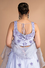 Mauve Chanderi LehengaDSC09663
