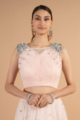 Blush Pink Net Top Bottom SetDSC01197