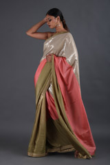 Pink Habotai Silk SareeIMG_9416