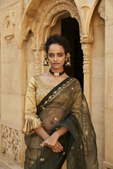 Golden Embroidered Lehenga Set2