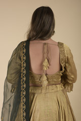 Golden Embroidered Lehenga Set_DTR1179