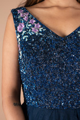 Dark Blue Ruffle GownDSC09200