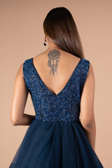 Dark Blue Ruffle GownDSC09206