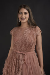 Peach Tulle Gown_DTR1339