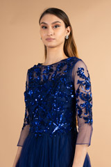 Blue Gown With Sequin WorkDSC00804