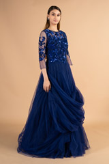 Blue Gown With Sequin WorkDSC00806