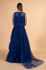 Blue Gown With Sequin WorkDSC00809