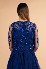 Blue Gown With Sequin WorkDSC00810