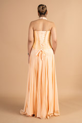 Peach Halter Neck With  Lace WorkDSC00466