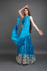 Blue Embroidered Top Bottom Set_DSC4399-Edit