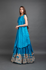 Blue Embroidered Top Bottom Set_DSC4403-Edit