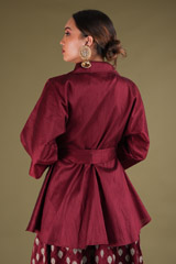 Wine Kimono Top Sharara SetDSC03359